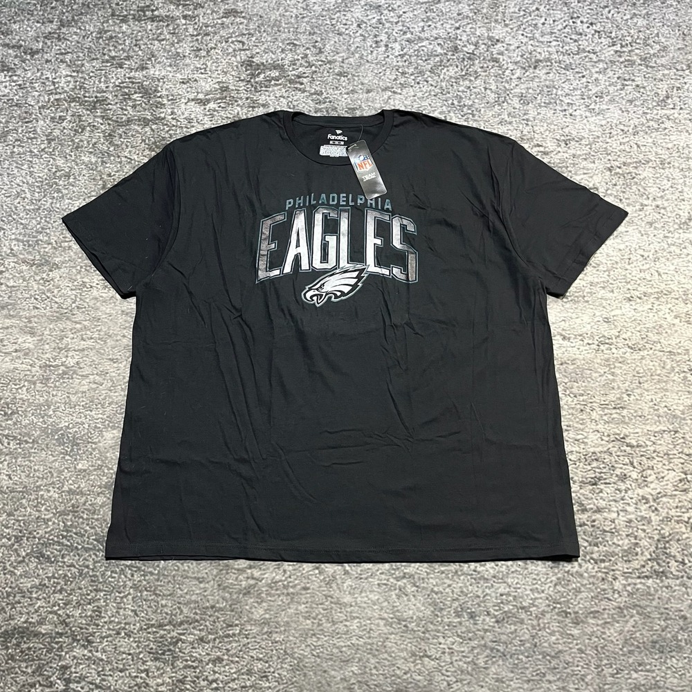 NEW Fanatics Philadelphia Eagles T Shirt‎ Mens 3XL Black NFL Graphic Logo